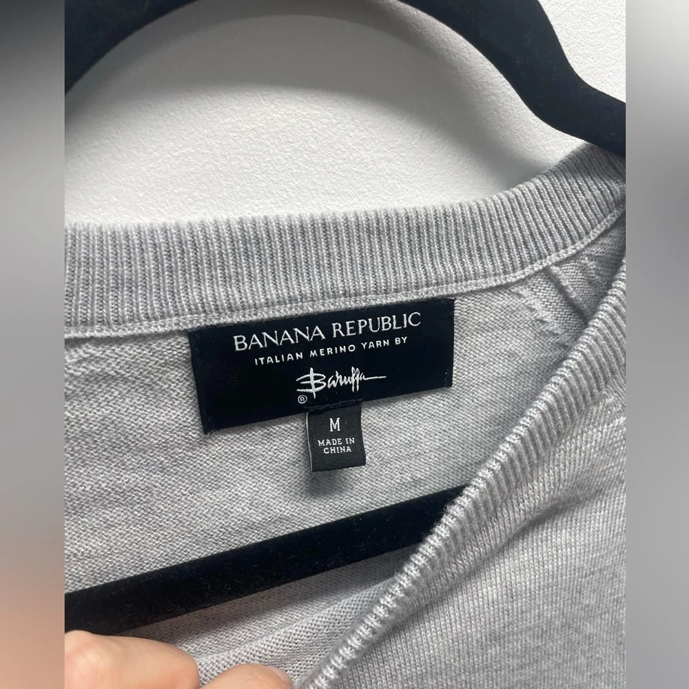 Banana‎ Republic Merino Wool Crewneck Sweater Gray